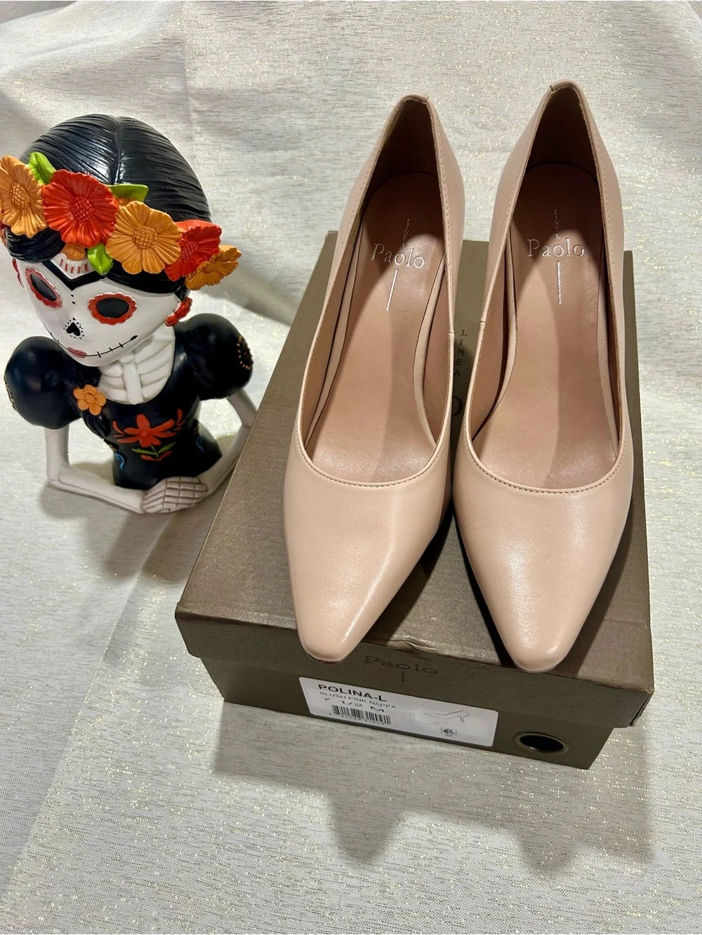 Linea Paolo Leather Blush Nude Pointed-Toe Pumps
